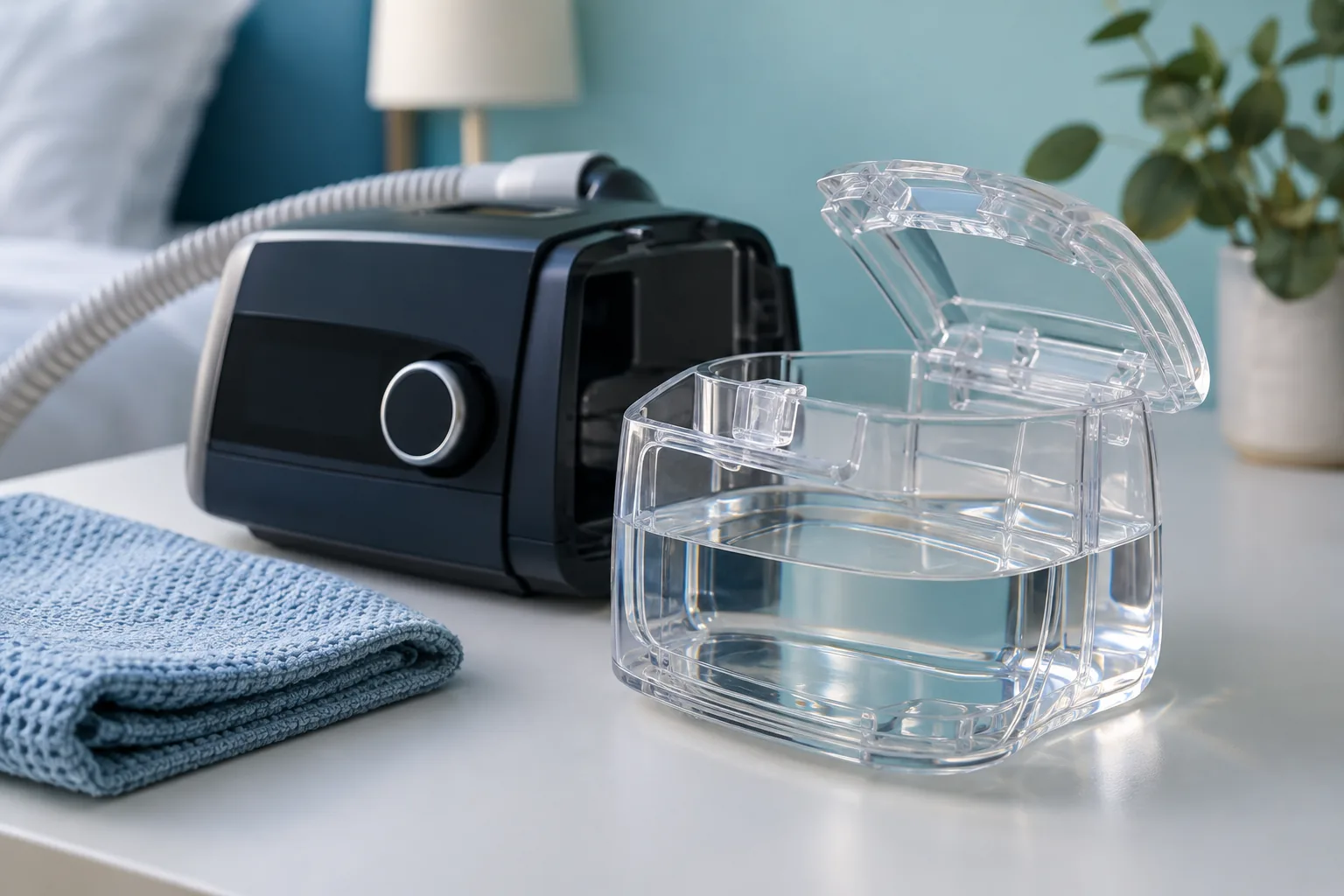 Cámara de humidificación de un equipo PAP
